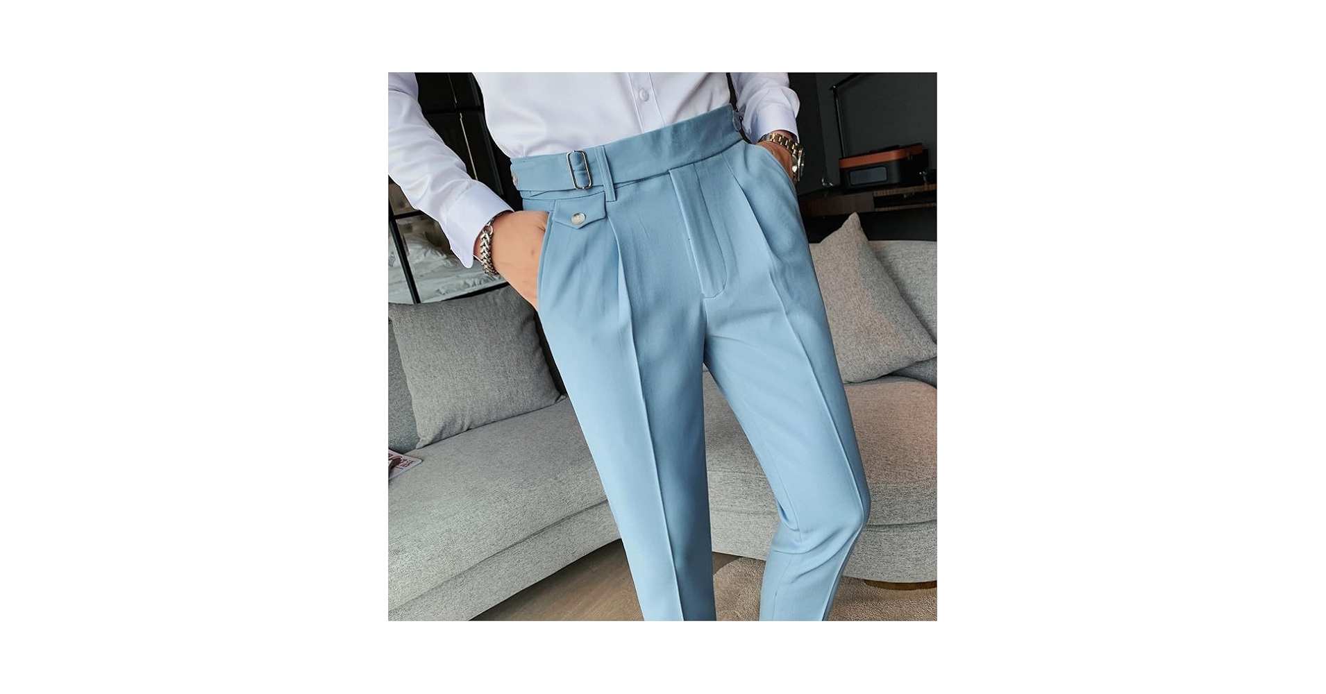 ⭐特別大特価⭐【新品】9.1万 MAN-TLE / SUIT PANT Tall Men's Mid Grey Suit Trousers | American Tall